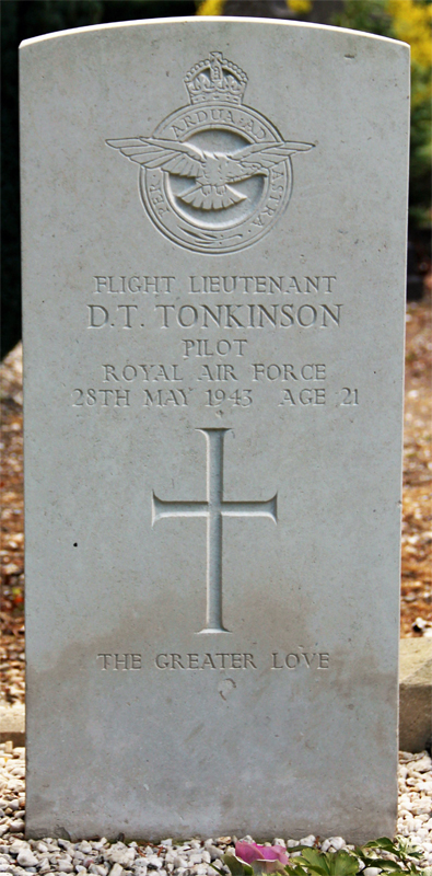 F/Lt Donald Thomas Tonkinson<br/><br /><br />died May 28th, 1943